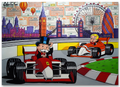 Monopoly and Richie Red and White London F1 Race