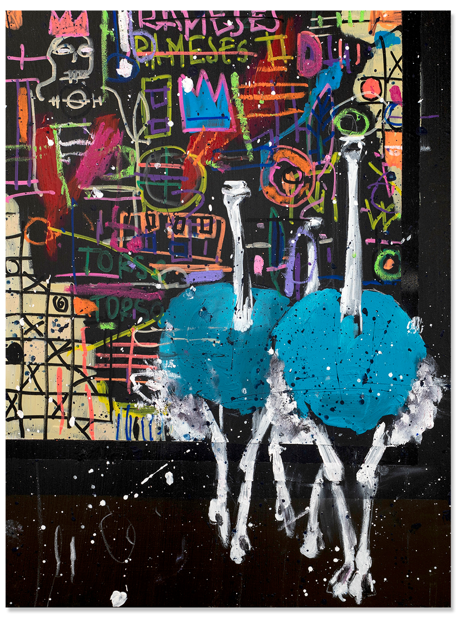 Three Ostriches and Basquiat