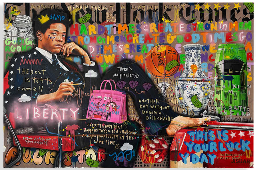 Liberty Bag Painted Basquiat