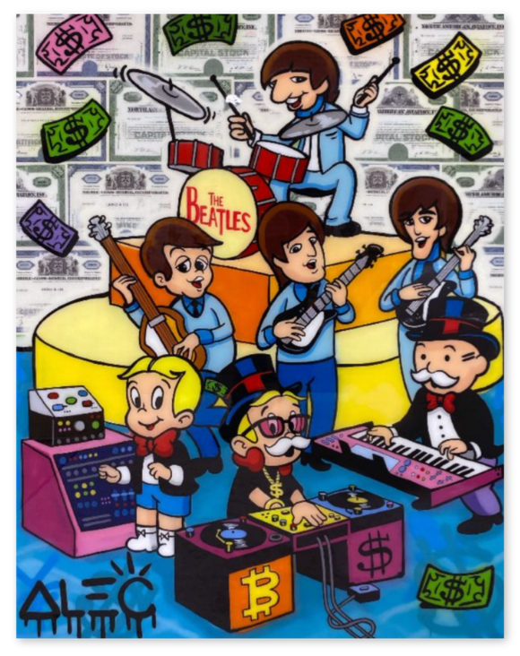 Monopz Team Playing with Beatles on Stage
