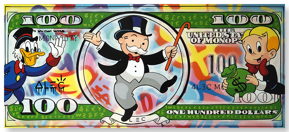 Monopoly, Scrooge and Richie Colorful $100 Bill