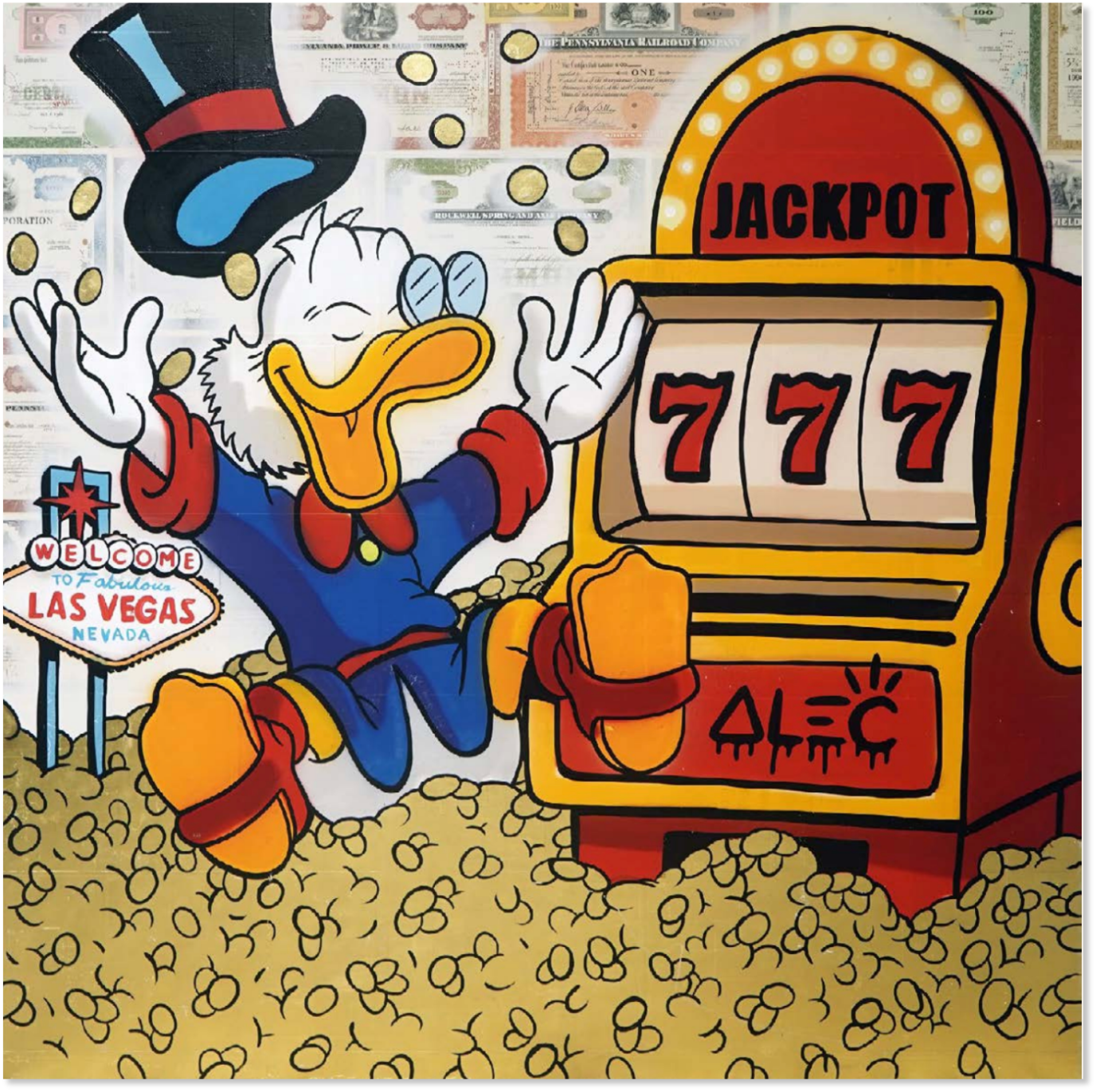 Scrooge Slot Machine Jackpot Win in LV