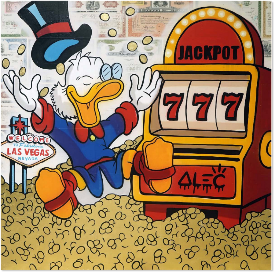 Scrooge Slot Machine Jackpot Win in LV