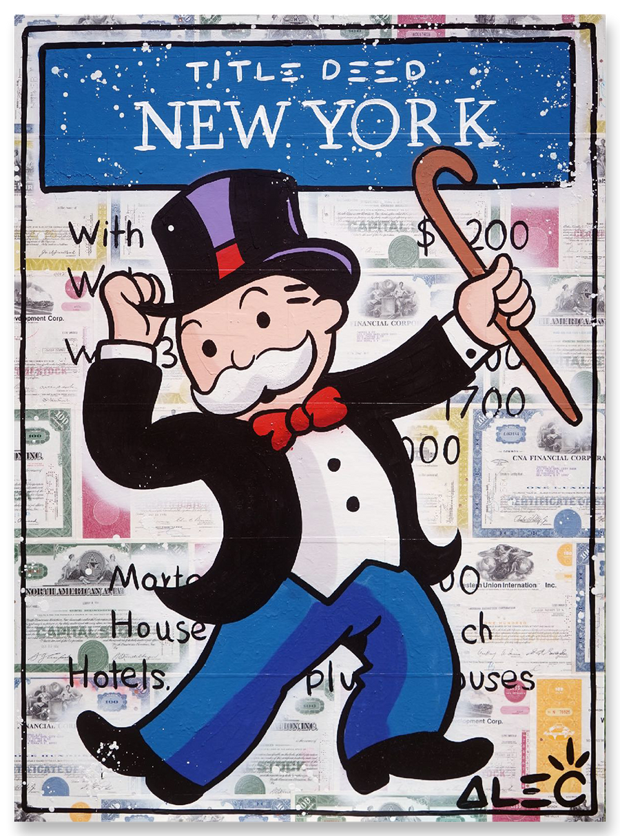 Title Deed, Monopoly Tripping Hat Cane up New York