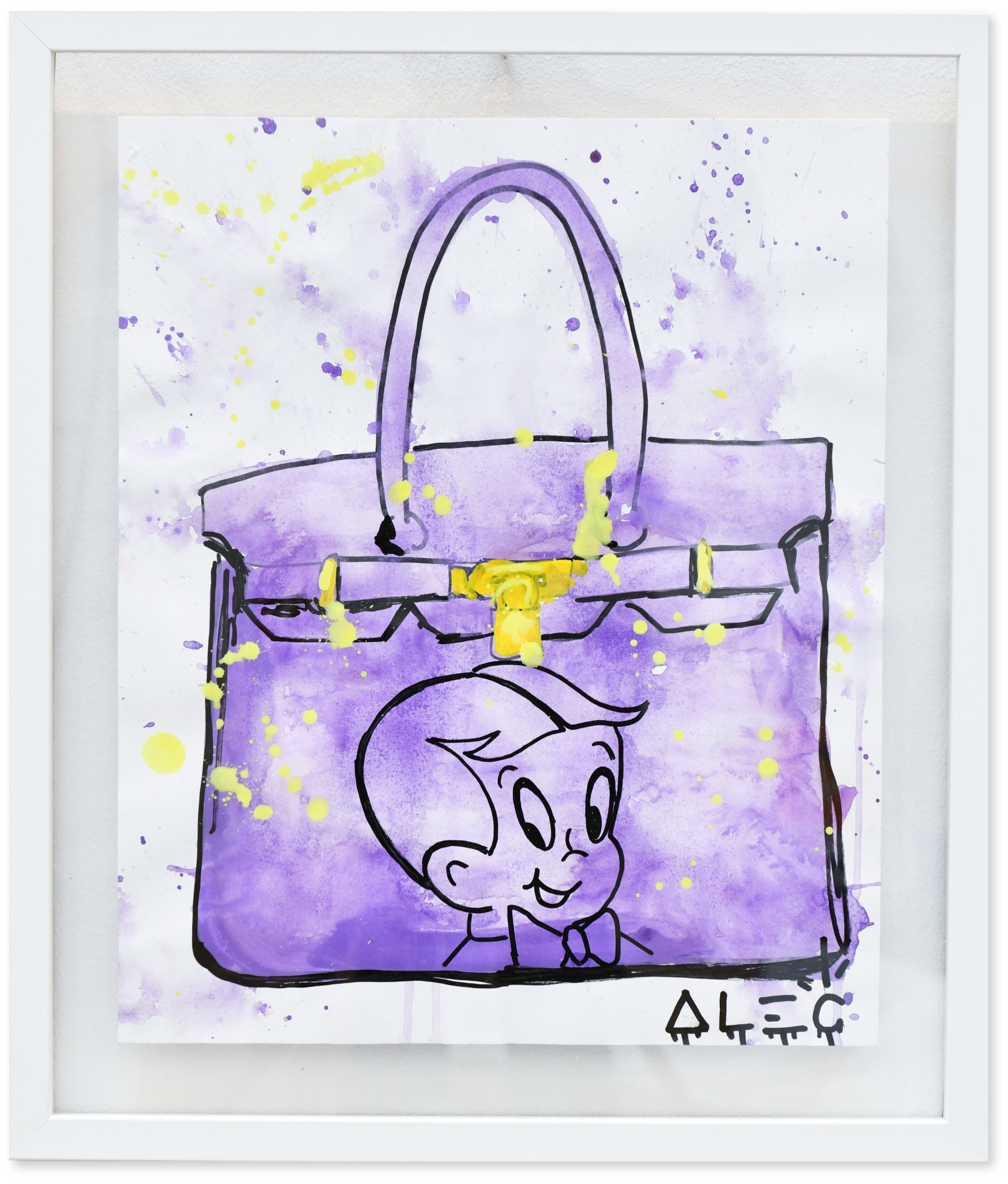 Richie Purple Bag Paper - Watercolor