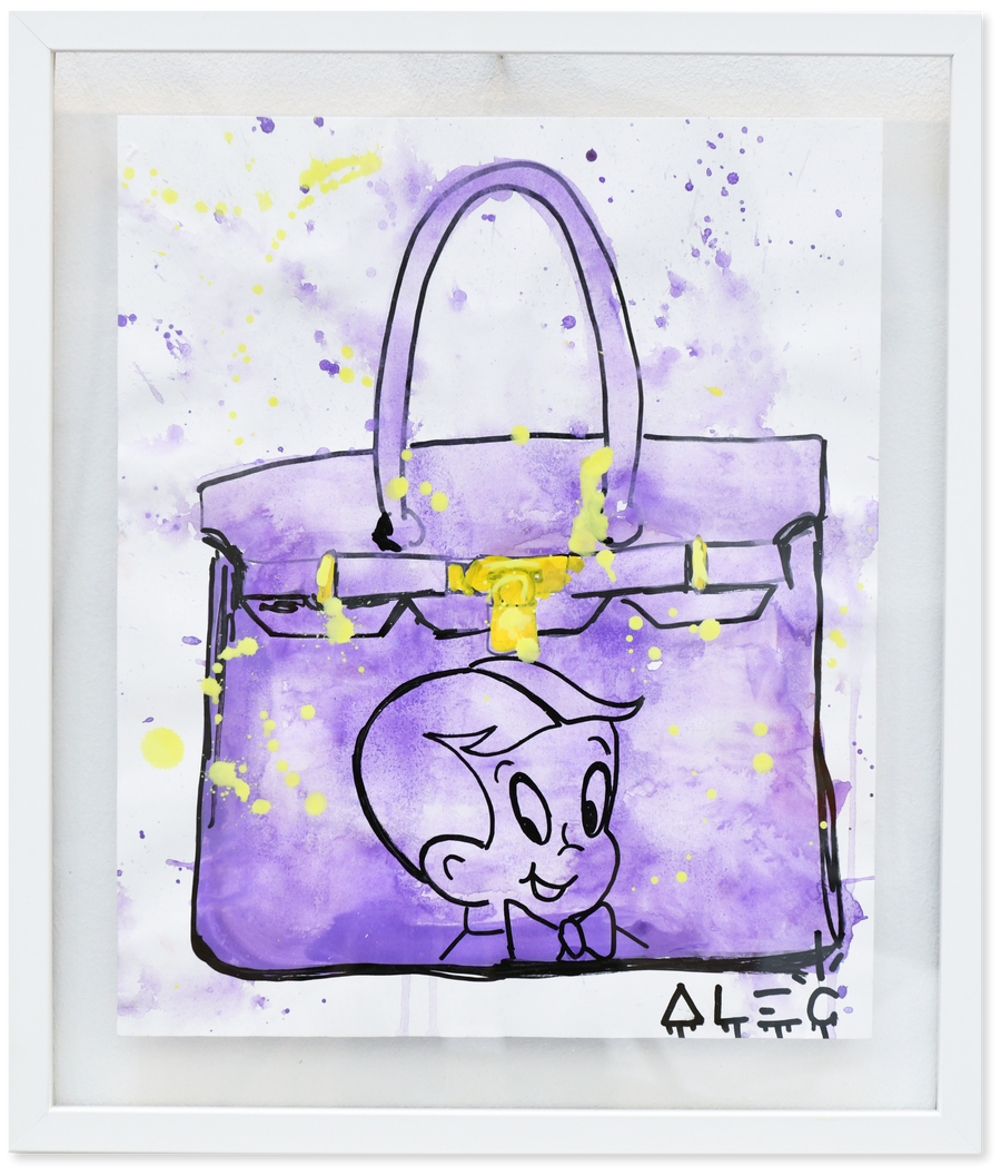 Richie Purple Bag Paper - Watercolor