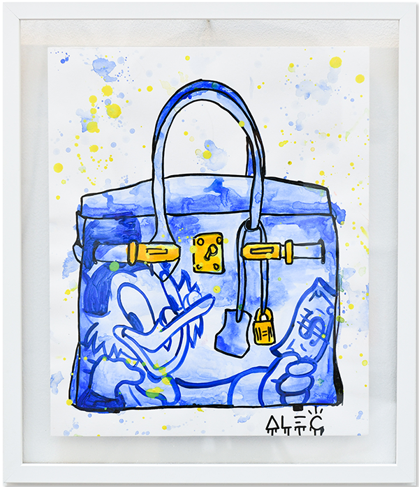 Scrooge Blue Bag Paper - Watercolor