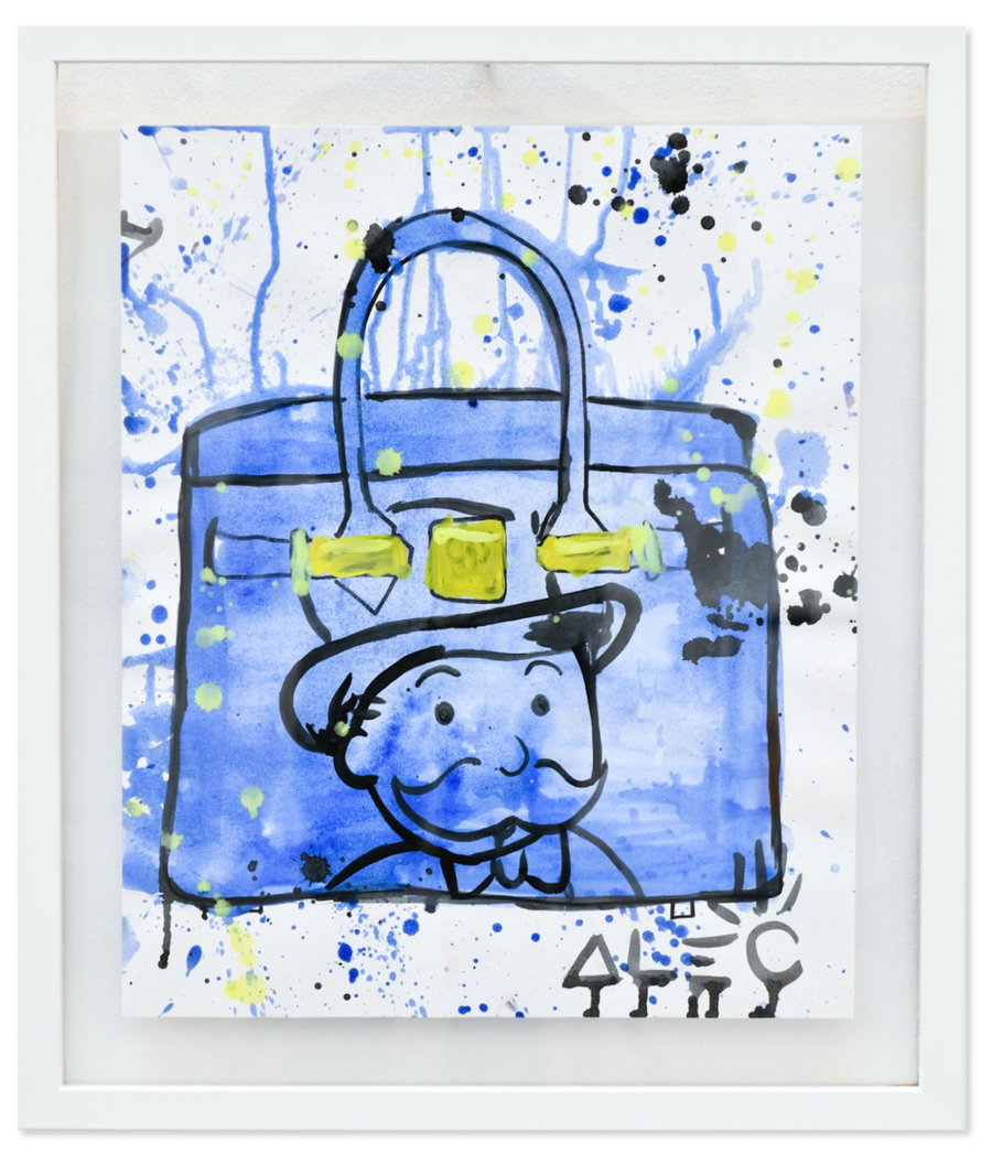 Monopoly Blue Bag Paper - Watercolor