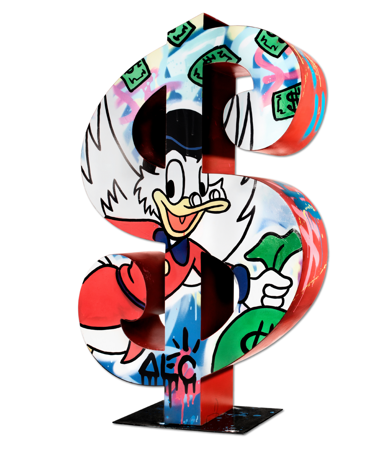 Dollar Scrooge With Money Bag