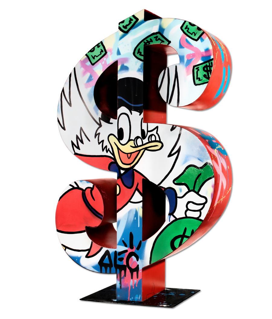 Dollar Scrooge With Money Bag