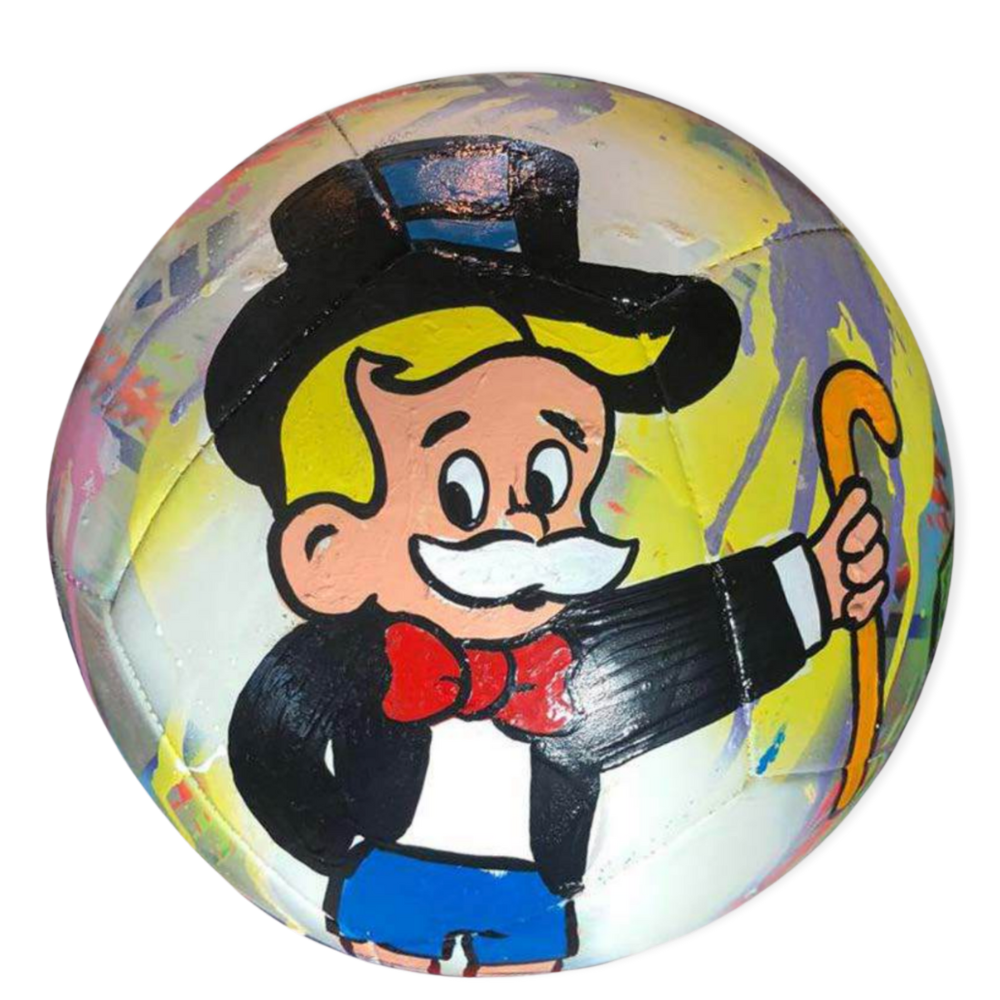 Richie with Cane on Soccer Ball