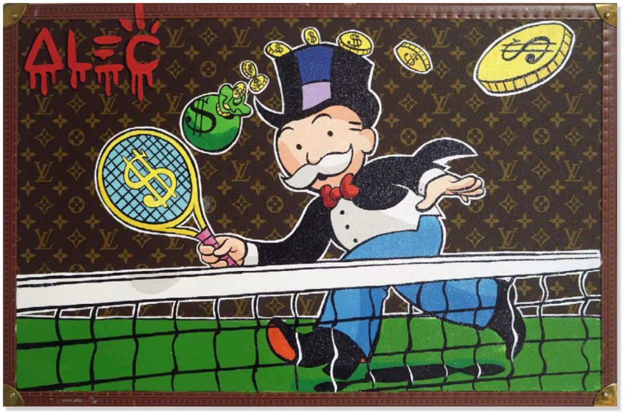 Monopoly Playing $ Tennis $ Bags and Coins