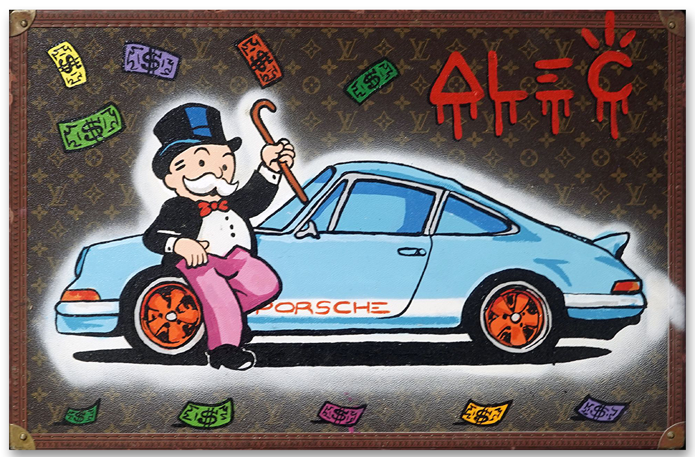 Monopoly on Light Blue Italian Luxury Car