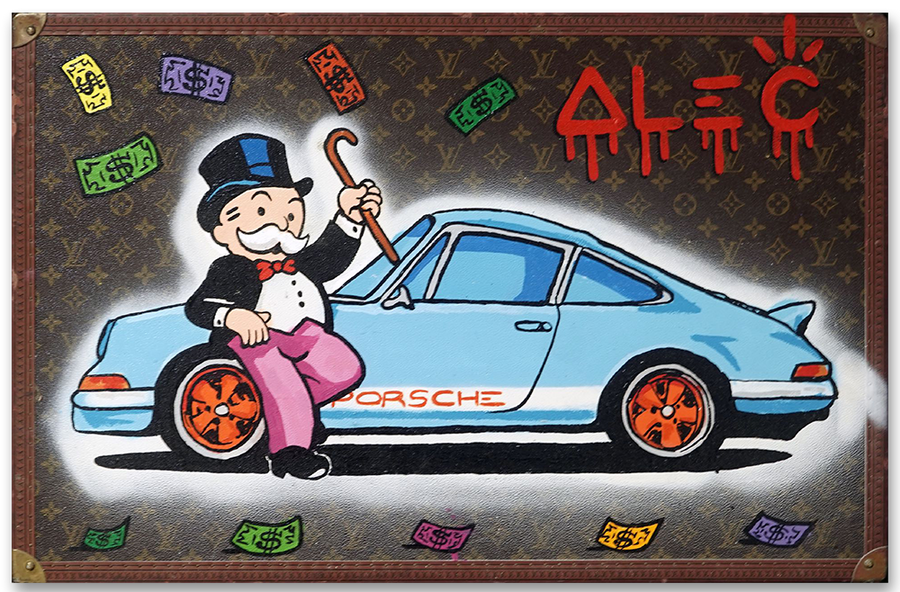 Monopoly on Light Blue Italian Luxury Car