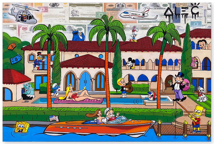 $ Team and Characters Backyard and Dockside Miami Mansion