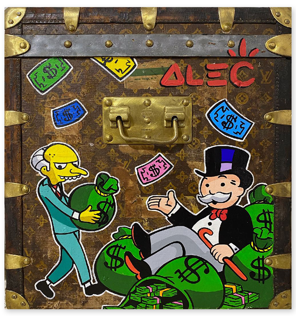 Monopoly on $ Bags with Mr Burns Trunk