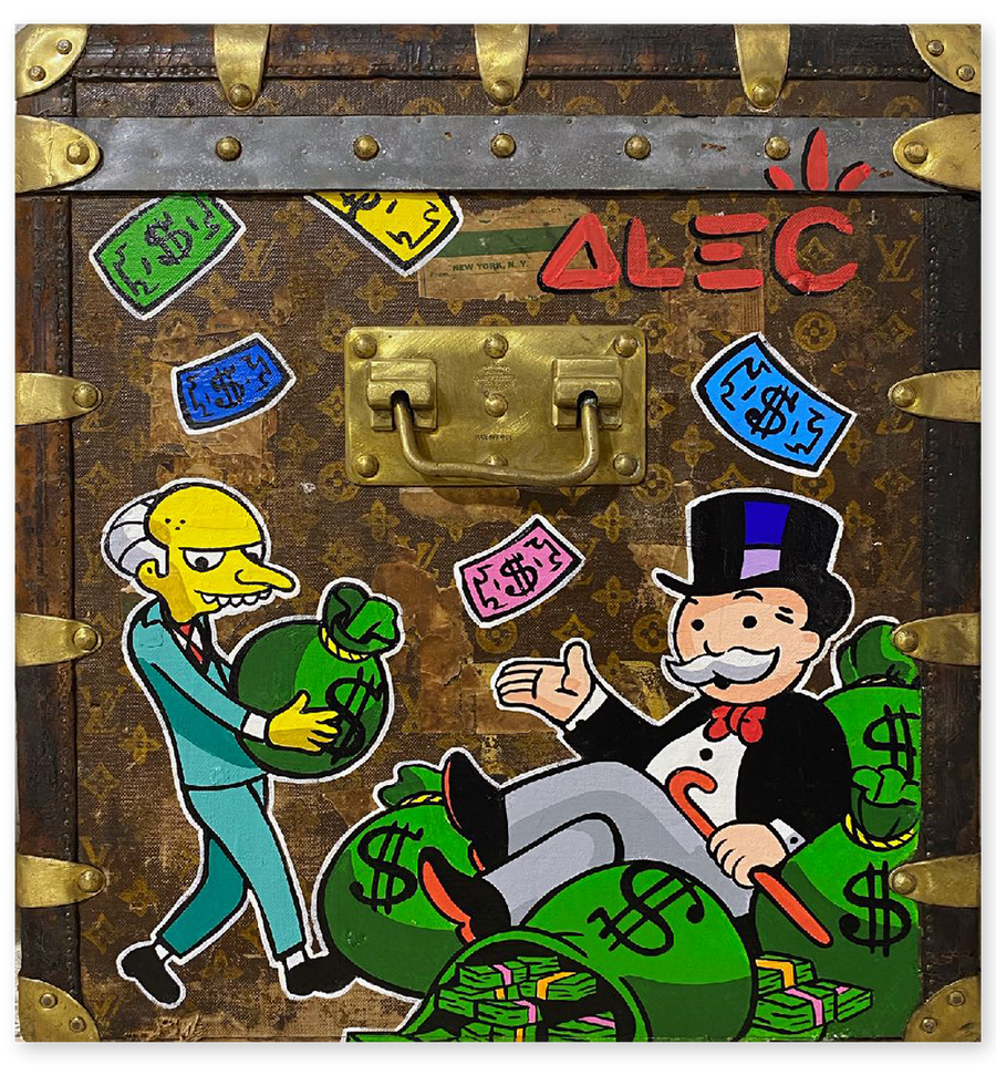 Monopoly on $ Bags with Mr Burns Trunk