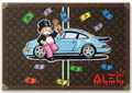 Monopoly Pink Cane up on Light Blue German Car Trunk