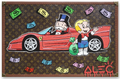Monopoly and Richie Convertible Red Italian Luxury Car Trunk