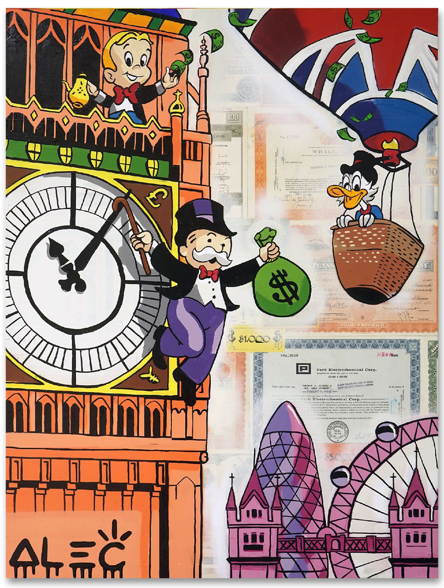 $Team over London Monopoly on Big Ben