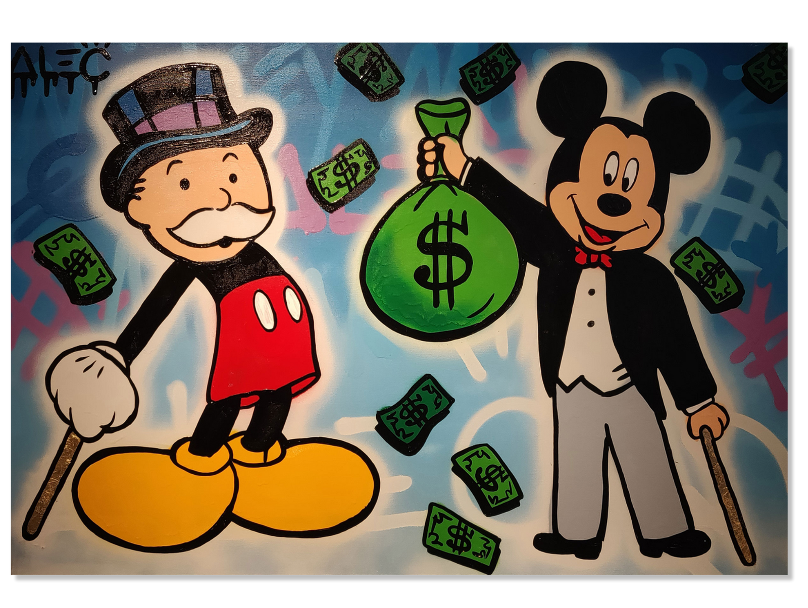 Monopoly Mickey Mouse with $ Bag