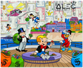 $ Team and Characters Back of Yacht Coastline View