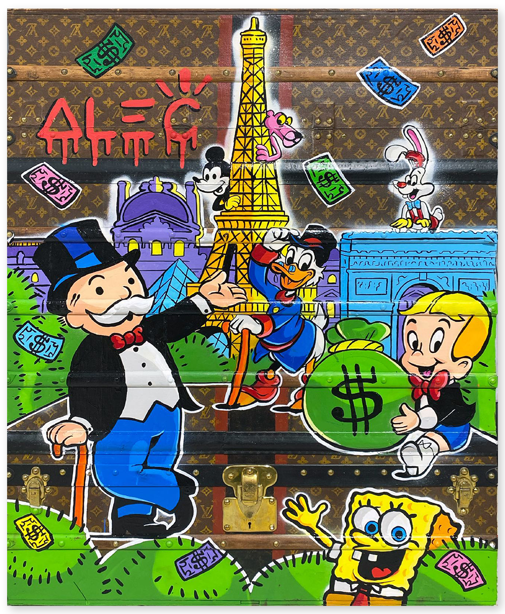 $ Team and Characters with Paris Building Trunk