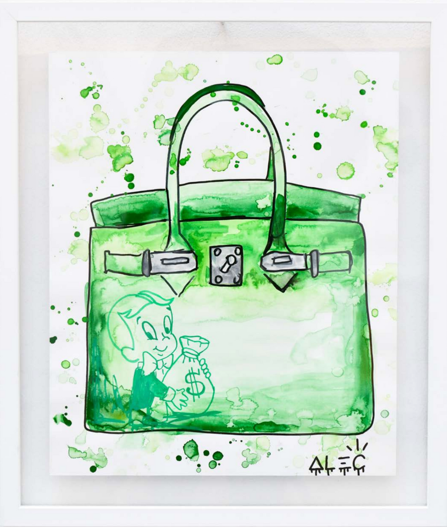 Richie Green Bag Paper - Watercolor