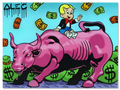 Richie with Pink Wall St. Bull Blue
