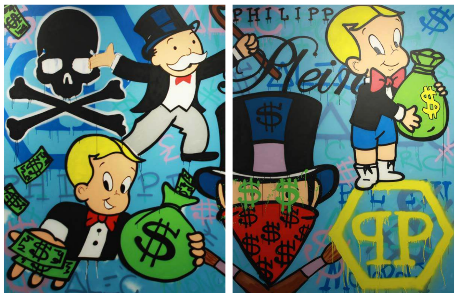 Monopoly Mask German Luxury Brand Diptych