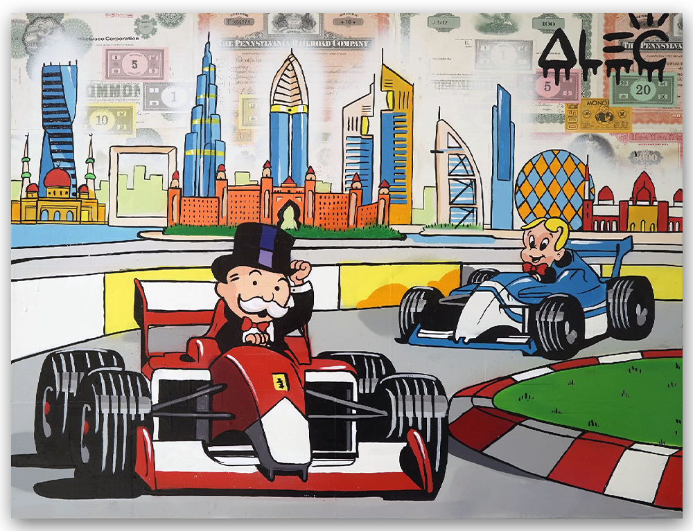 Monopoly Red and Richie Blue F1 Racing Dubai