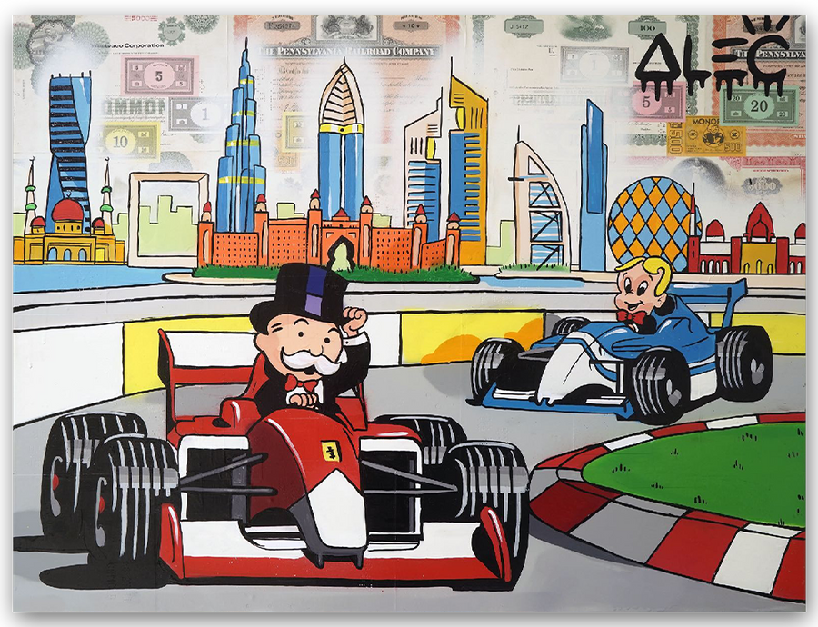 Monopoly Red and Richie Blue F1 Racing Dubai