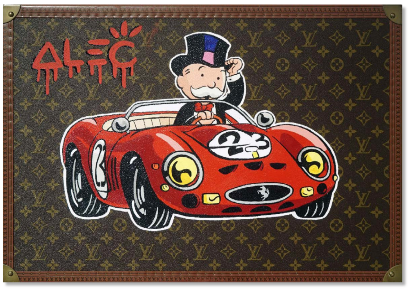 Monopoly Driving Red Luxury Car 23 Trunk