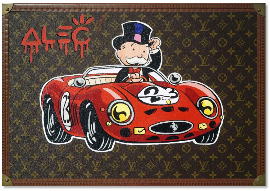 Monopoly Driving Red Luxury Car 23 Trunk