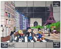 $ Team Crossing Paris Street Scene