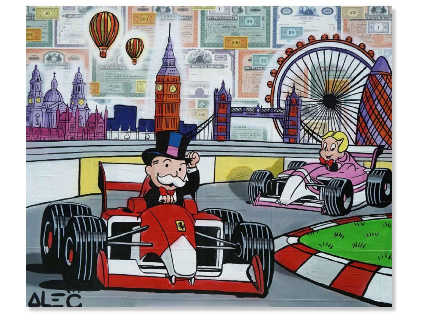 Monopoly Red and Richie Pink F1 Racing London