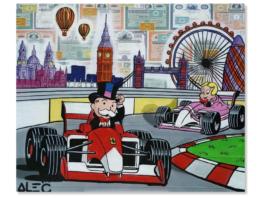 Monopoly Red and Richie Pink F1 Racing London