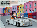 Monopoly and Richie Silver Car on Portobello Road