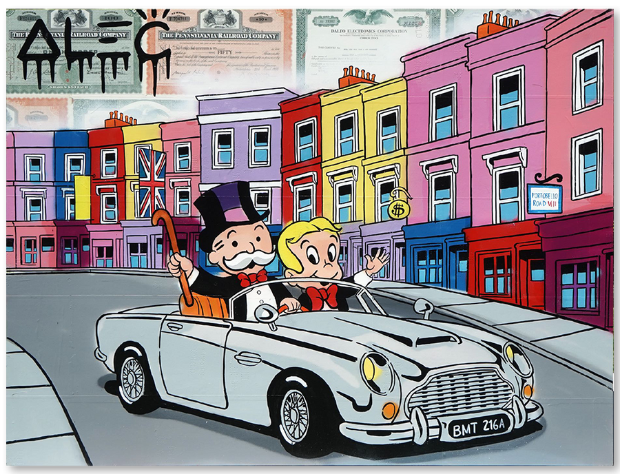 Monopoly and Richie Silver Car on Portobello Road