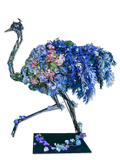 Blue Flower Ostrich
