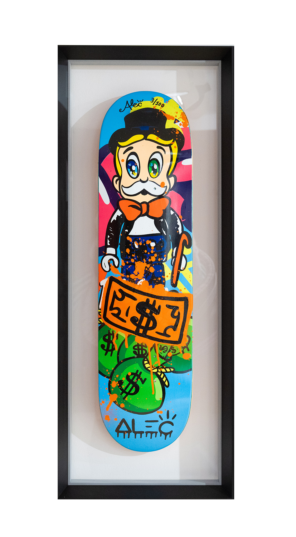 Orange $ Monopoly Richie Skateboard Deck