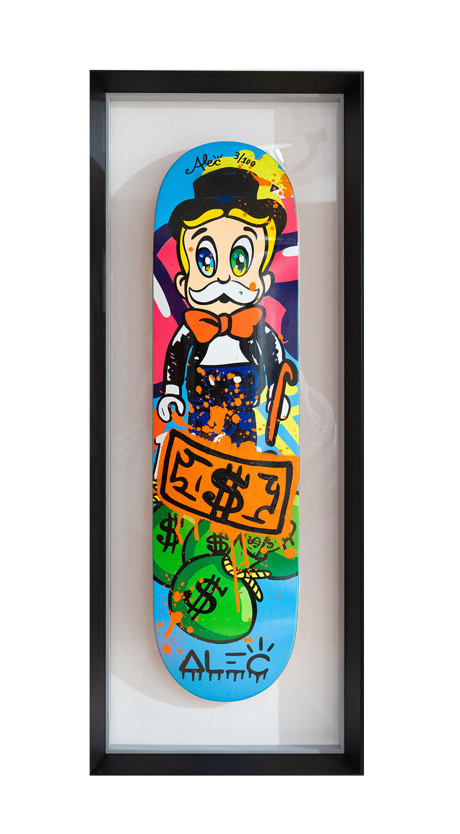 Orange $ Monopoly Richie Skateboard Deck