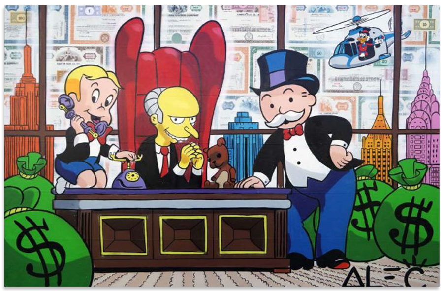 Monopoly & Richie in Mr Burn's Office