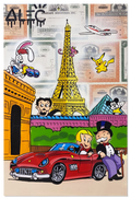 Richie and Monopoly Red Ferrari Parked Paris