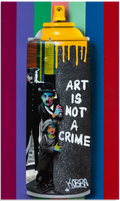 Art is Not a Crime Spray Yellow