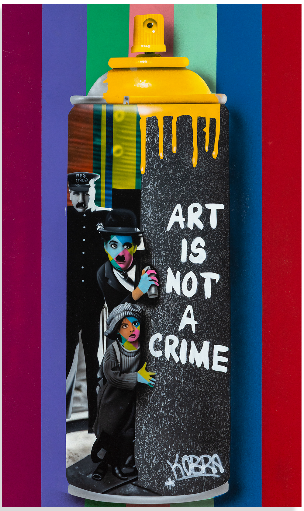 Art is Not a Crime Spray Yellow