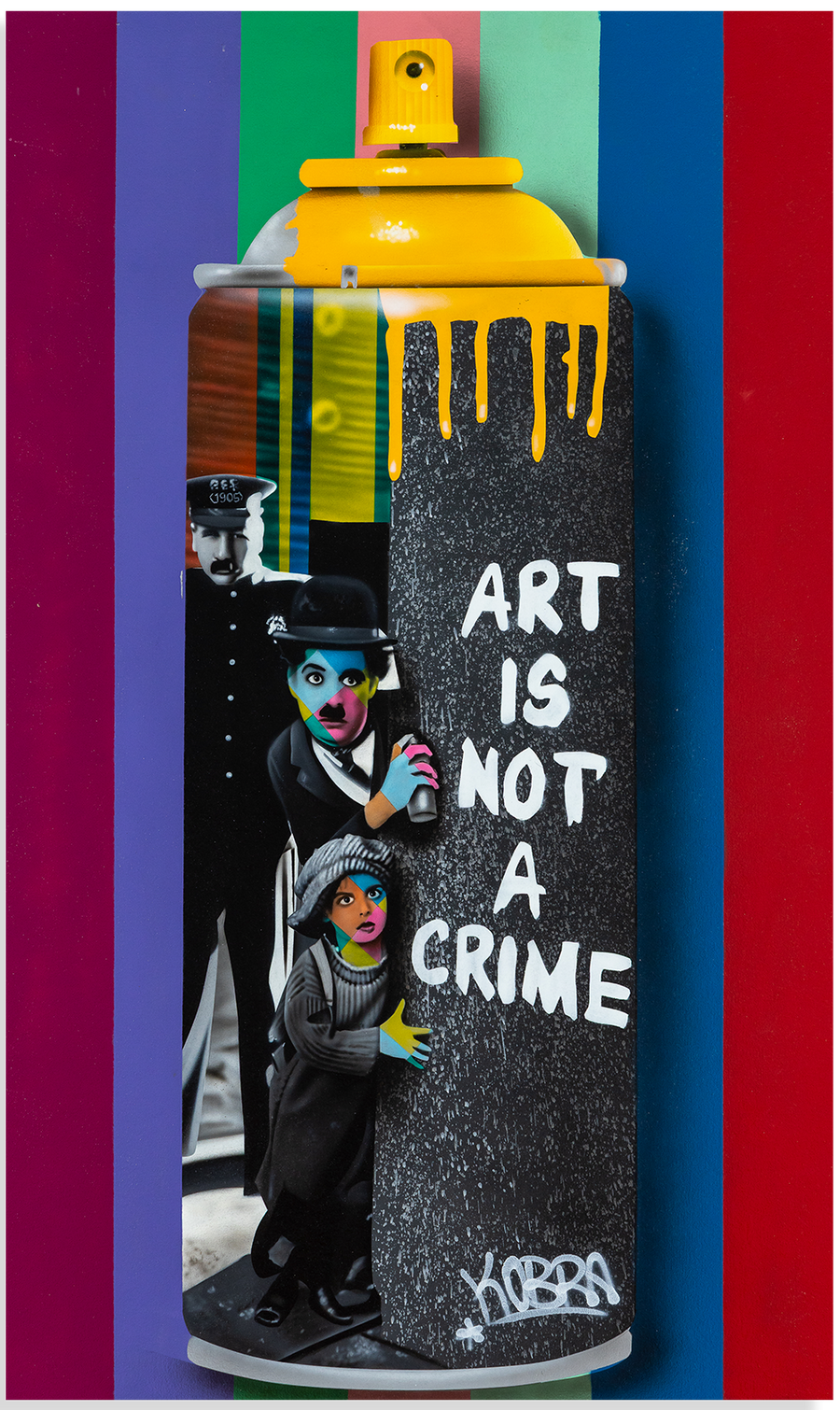 Art is Not a Crime Spray Yellow