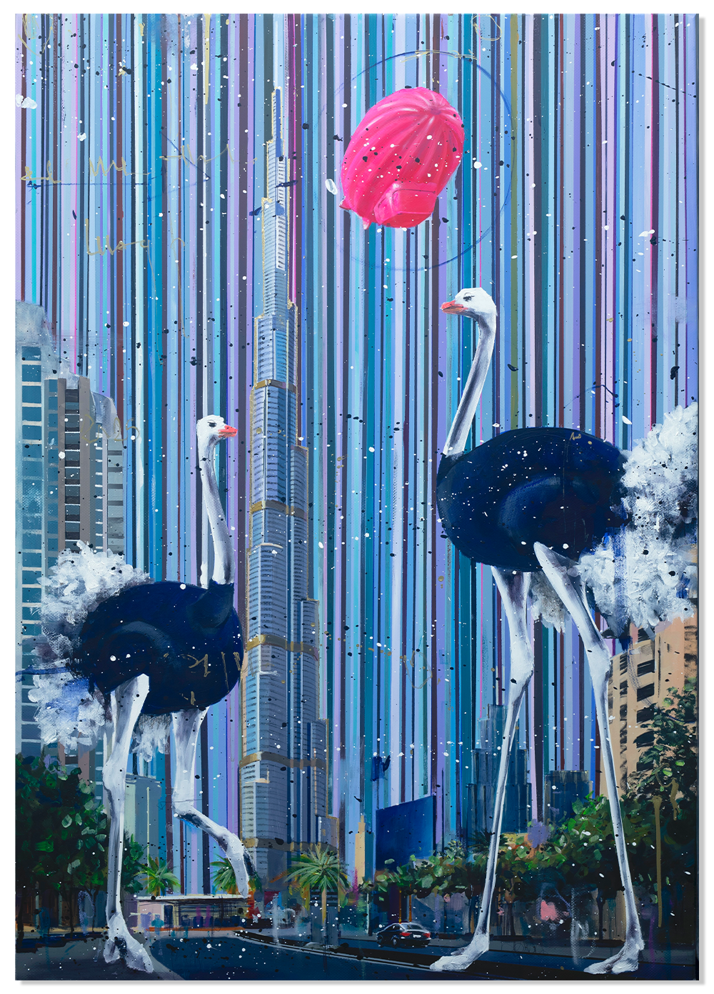 Dali Ostriches in Dubai