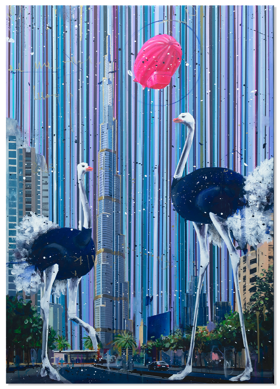 Dali Ostriches in Dubai
