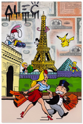 Monopoly Shopping Date in Front of Paris Landmarks